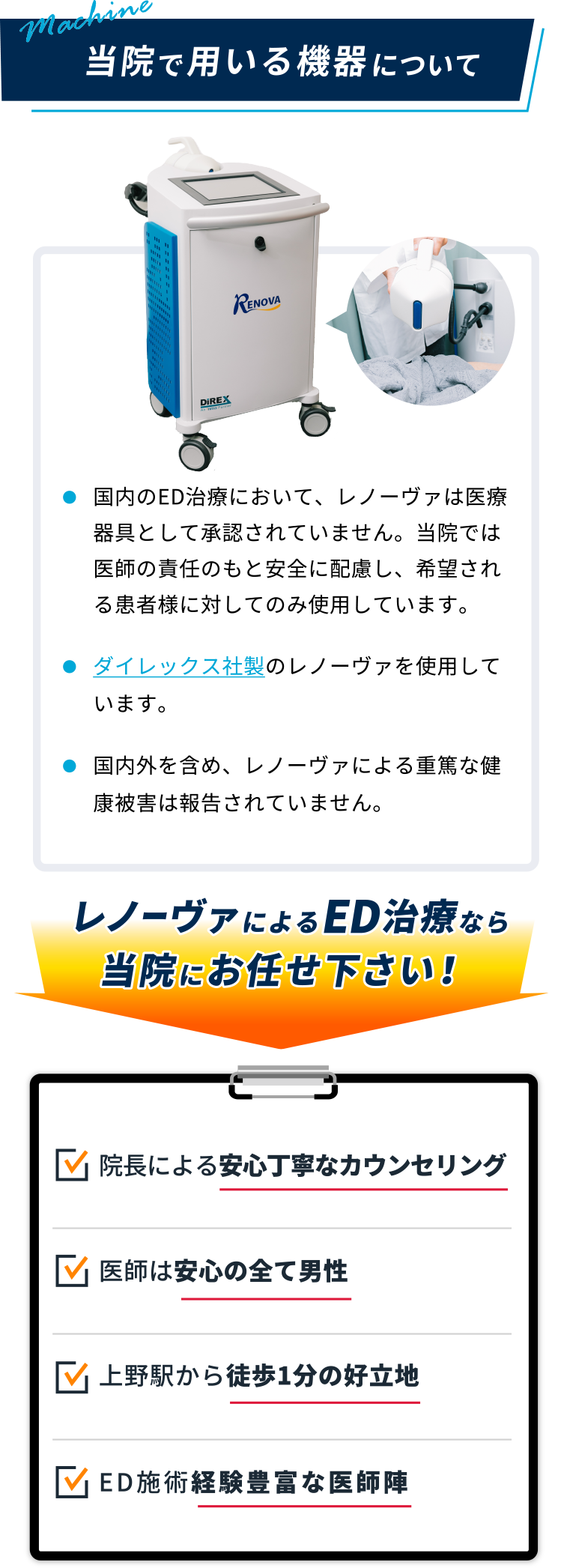 当院で用いる機器について